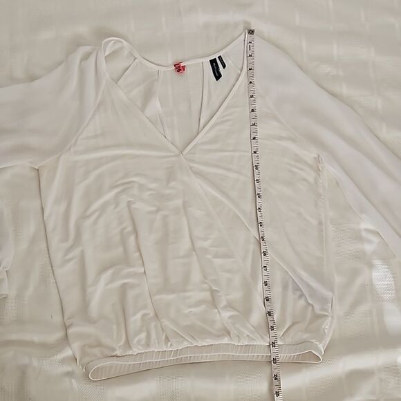 Marciano Women's Puff Sleeves With Elastic Waistband Size Small Off White - Picture 11 of 16